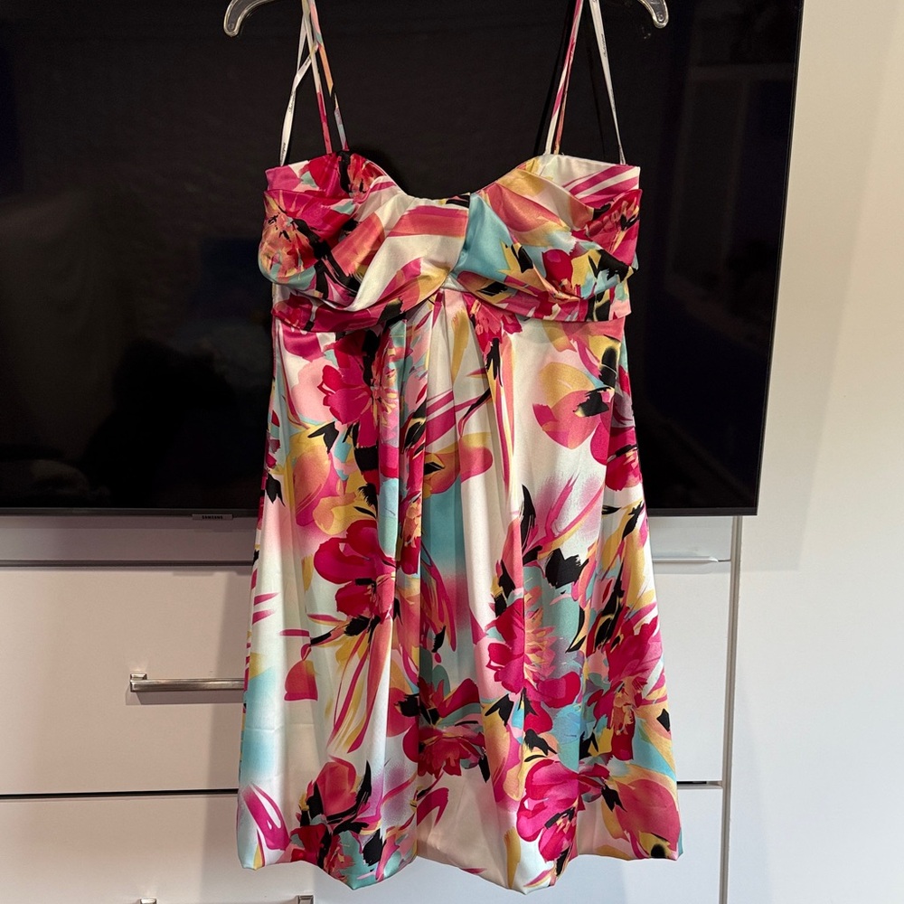 Floral Strapless Mini Dress size 12